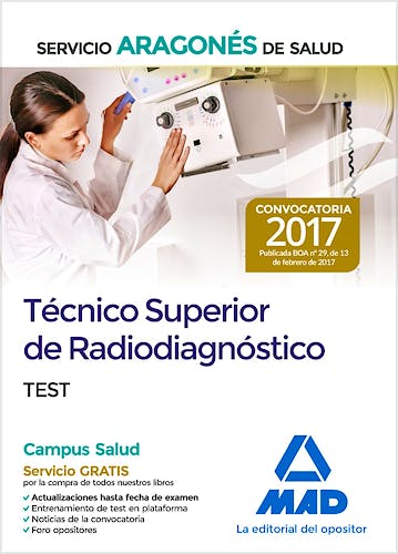 Portada del libro 9788414205204 Técnico Superior de Radiodiagnóstico Servicio Aragonés de Salud. Test