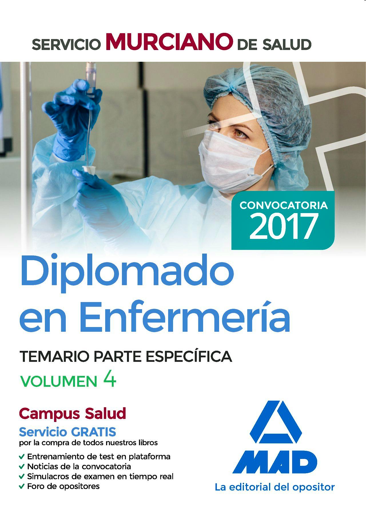 Portada del libro 9788414206980 Diplomado en Enfermería Servicio Murciano de Salud. Temario Parte Específica, Vol. 4