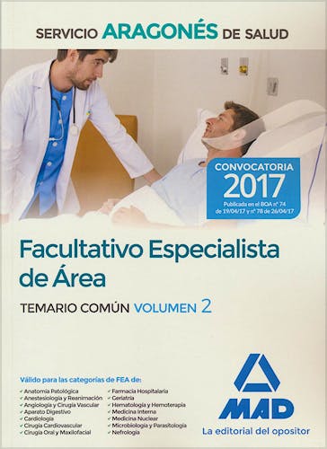 Portada del libro 9788414207017 Facultativo Especialista de Area Servicio Aragones de Salud. Temario Comun, Vol. 2