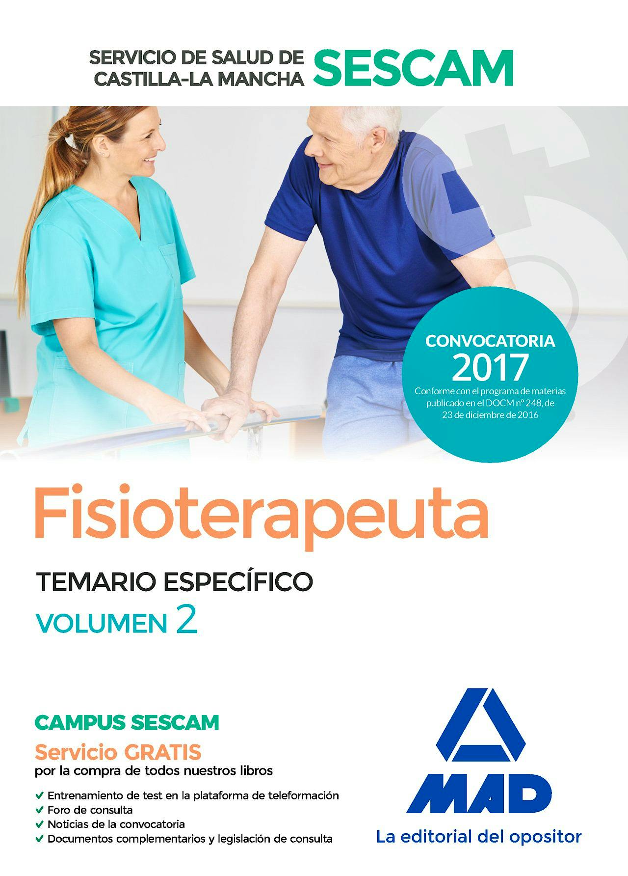 Portada del libro 9788414209530 Fisioterapeuta Servicio de Salud de Castilla-La Mancha (SESCAM). Temario específico, Vol. 2