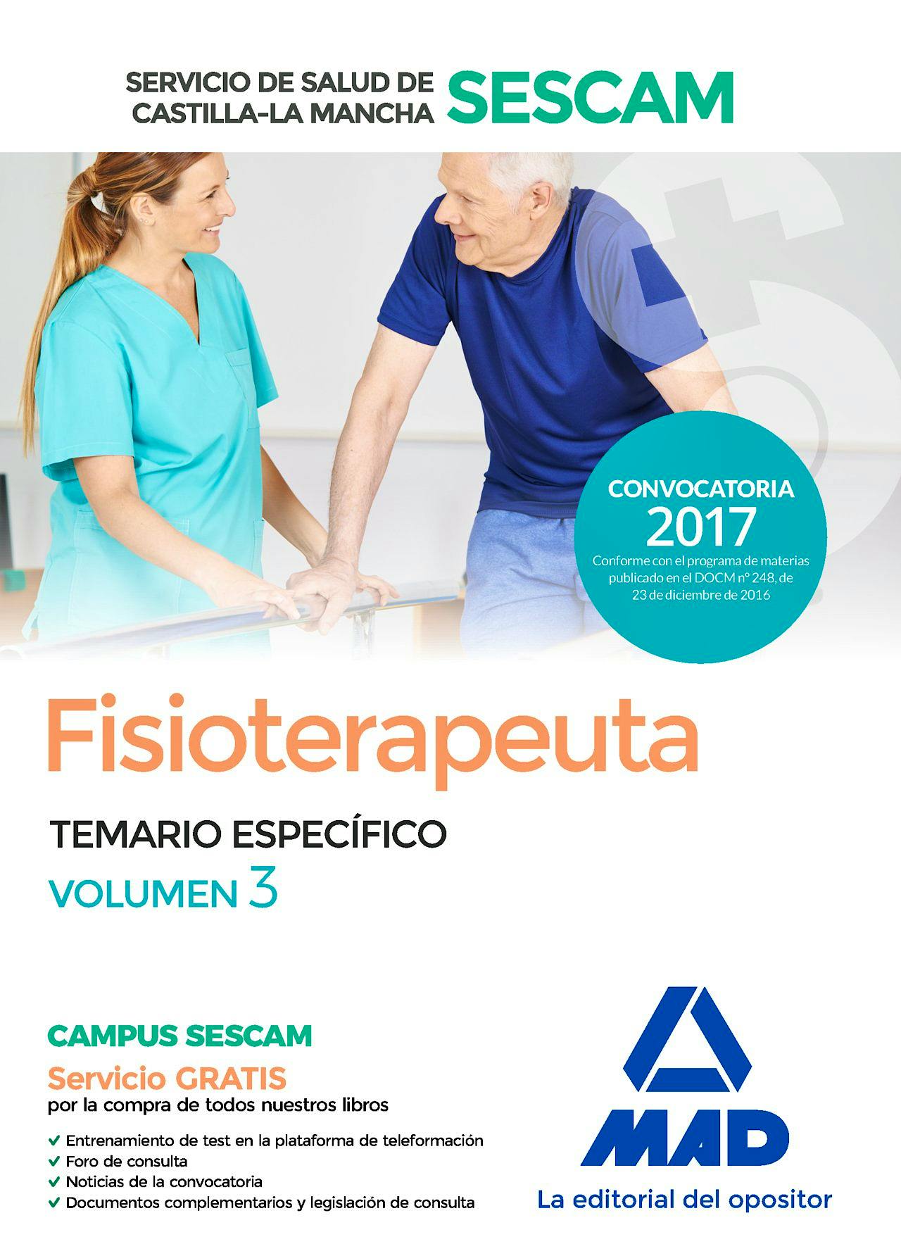 Portada del libro 9788414209547 Fisioterapeuta Servicio de Salud de Castilla-La Mancha (SESCAM). Temario específico, Vol. 3
