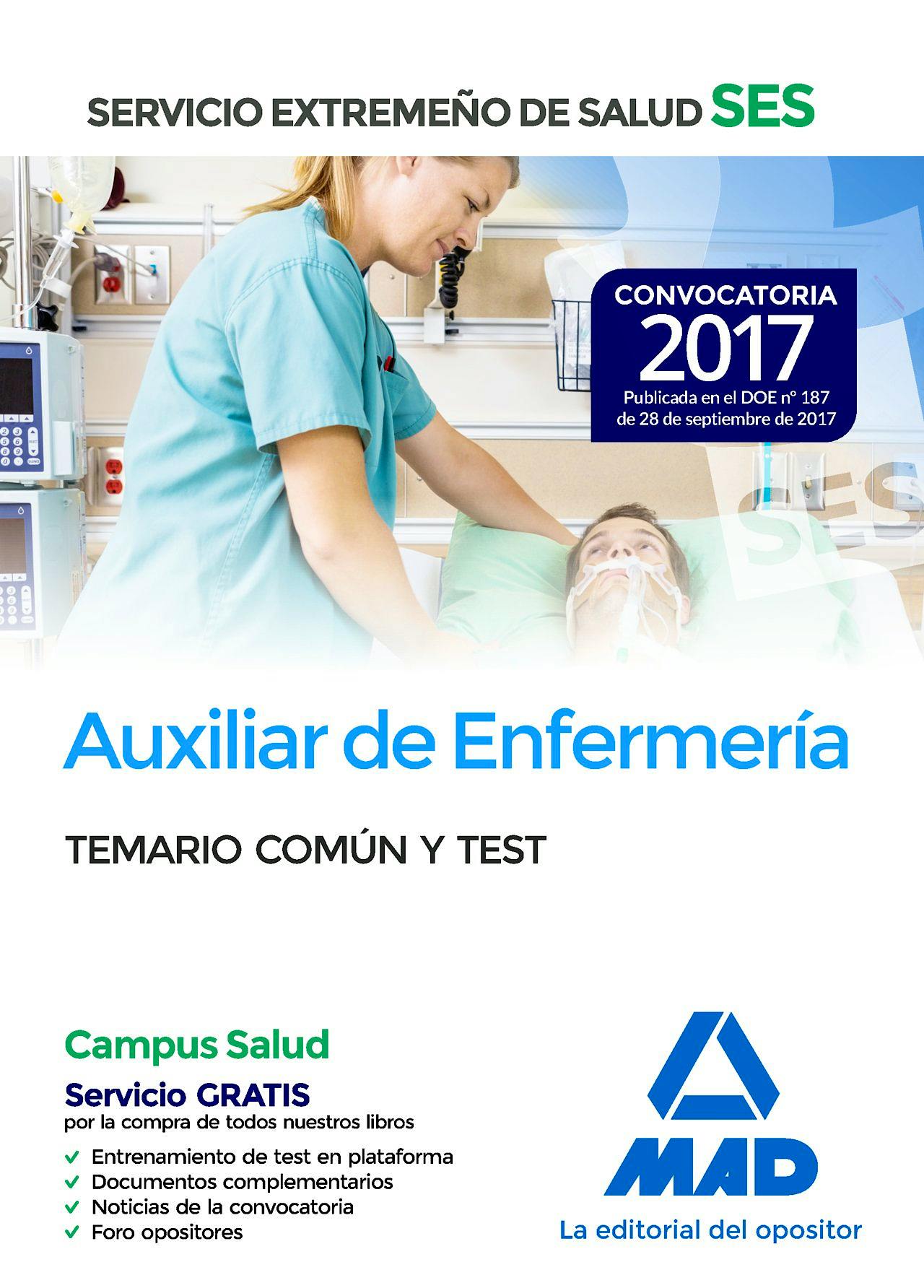 Portada del libro 9788414210888 Auxiliar de Enfermería Servicio Extremeño de Salud (SES). Temario Común y Test