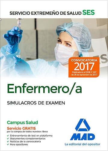 Portada del libro 9788414211052 Enfermero/a Servicio Extremeño de Salud (SES). Simulacros de Examen