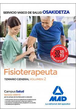 Portada del libro 9788414215838 Fisioterapeuta Servicio Vasco de Salud (OSAKIDETZA). Temario General, Vol. 2