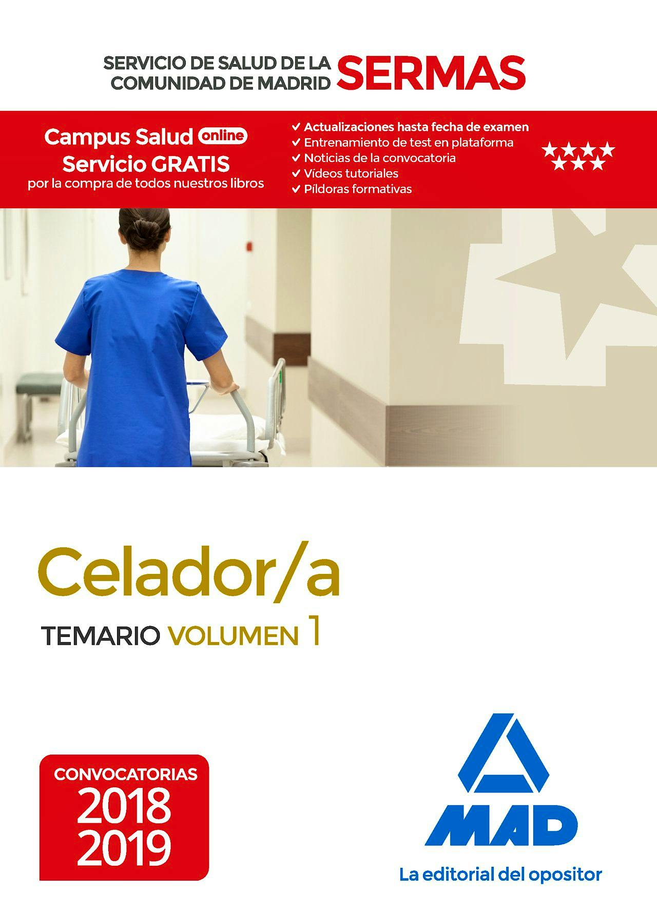 Portada del libro 9788414216910 Celador/a Servicio de Salud de la Comunidad de Madrid (SERMAS). Temario, Vol. 1