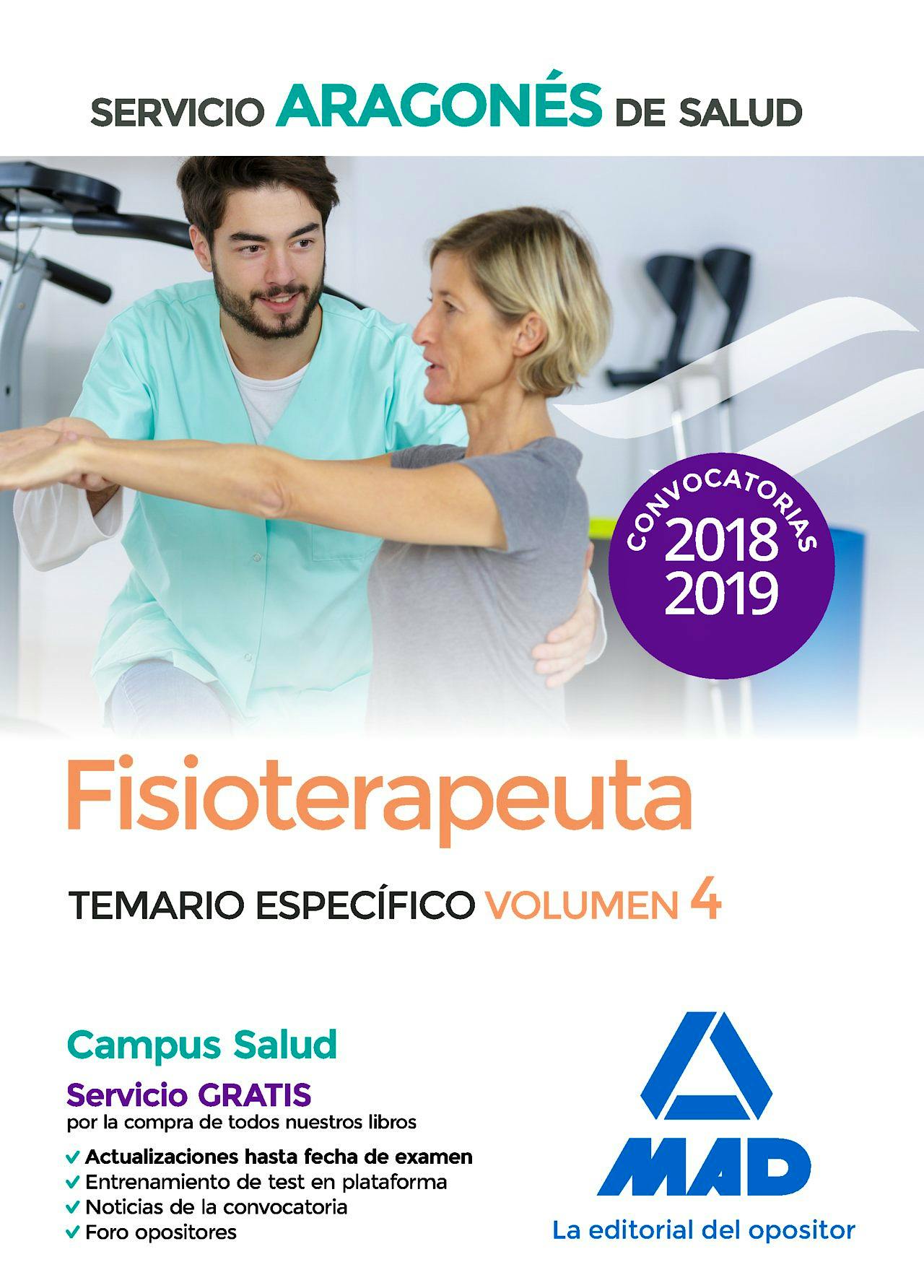 Portada del libro 9788414218006 Fisioterapeuta Servicio Aragonés de Salud. Temario Específico, Vol. 4
