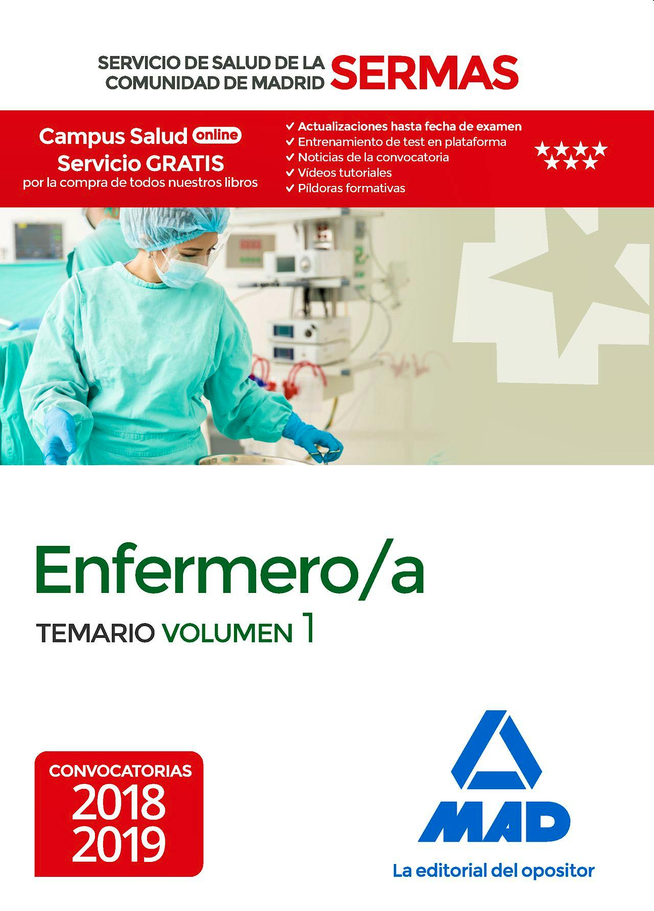 Portada del libro 9788414218167 Enfermero/a Servicio de Salud de la Comunidad de Madrid (SERMAS). Temario, Vol. 1