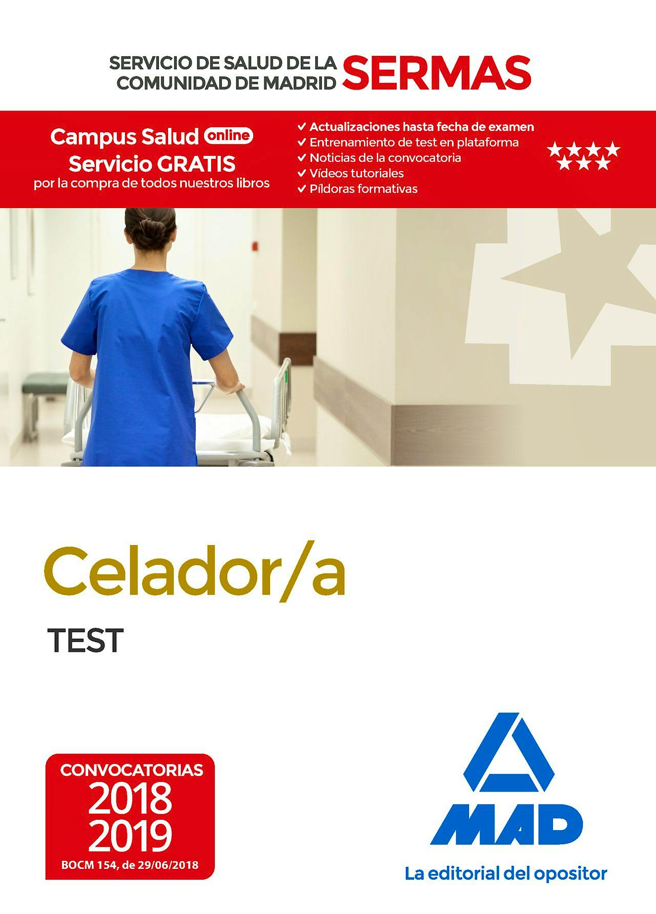 Portada del libro 9788414219324 Celador/a Servicio de Salud de la Comunidad de Madrid (SERMAS). Test