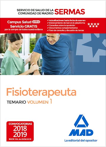 Portada del libro 9788414219553 Fisioterapeuta Servicio de Salud de la Comunidad de Madrid (SERMAS). Temario, Vol. 1