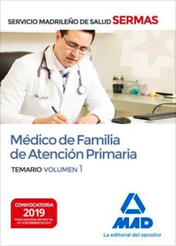 Portada del libro 9788414226025 Médico de Familia de Atención Primaria Servicio Madrileño de Salud (SERMAS). Temario, Vol. 1