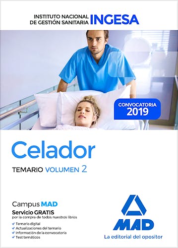 Portada del libro 9788414226155 Celador Instituto Nacional de Gestión Sanitaria (INGESA). Temario, Vol. 2