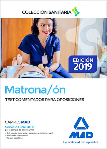 Portada del libro 9788414226568 Matrona/ón. Test Comentados para Oposiciones