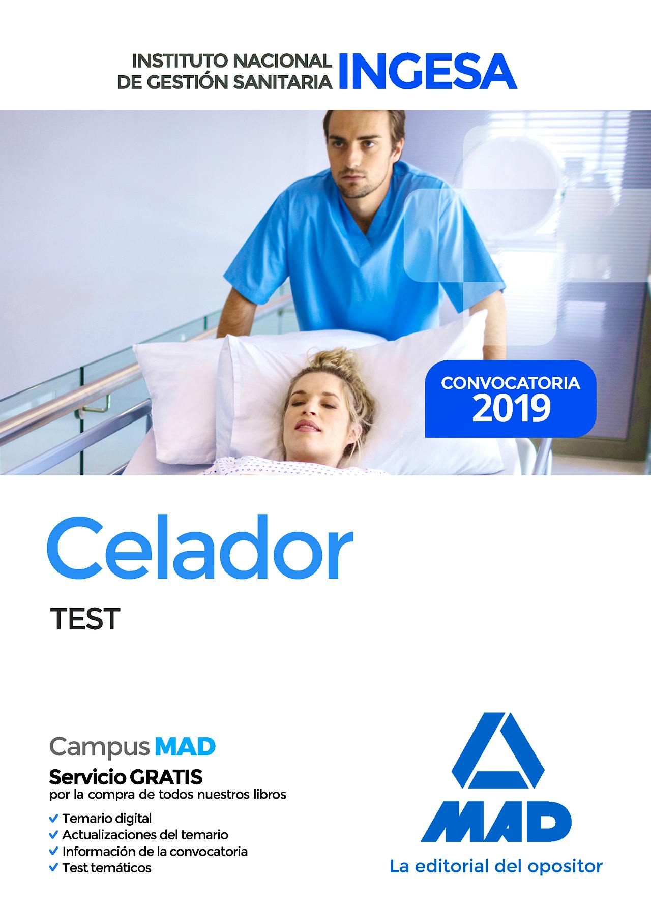 Portada del libro 9788414226803 Celador Instituto Nacional de Gestión Sanitaria (INGESA). Test