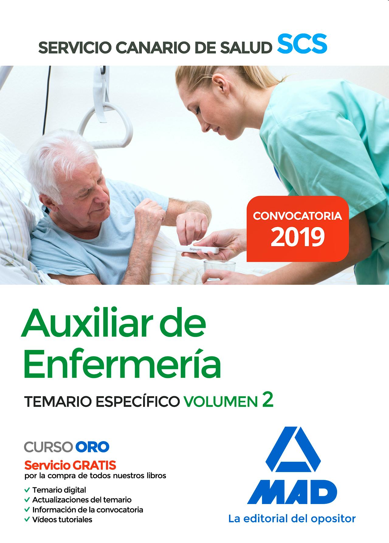 Portada del libro 9788414228142 Auxiliar de Enfermería Servicio Canario de Salud (SCS). Temario Específico, Vol. 2