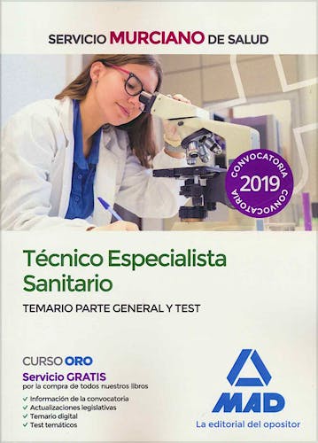 Portada del libro 9788414228517 Técnico Especialista Sanitario Servicio Murciano de Salud. Temario Parte General y Test