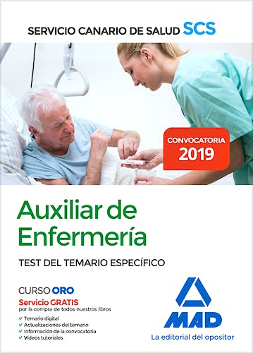 Portada del libro 9788414228593 Auxiliar de Enfermería Servicio Canario de Salud (SCS). Test del Temario Específico