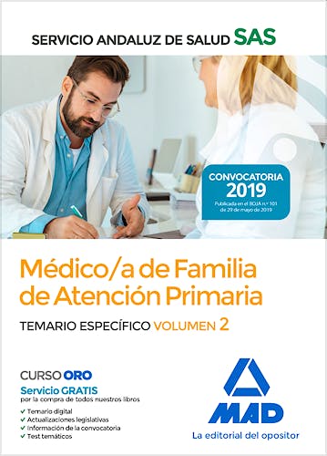 Portada del libro 9788414229699 Médico de Familia de Atención Primaria Servicio Andaluz de Salud (SAS). Temario Específico, Vol. 2