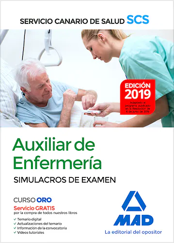 Portada del libro 9788414230374 Auxiliar de Enfermería Servicio Canario de Salud (SCS). Simulacros de Examen