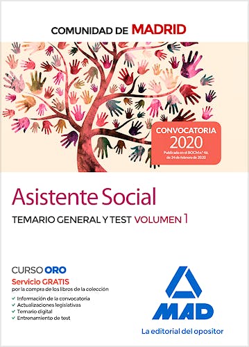 Portada del libro 9788414236178 Asistente Social Comunidad de Madrid. Temario General y Test, Vol. 1