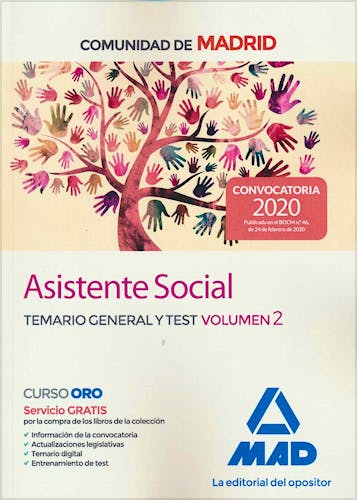 Portada del libro 9788414236185 Asistente Social Comunidad de Madrid. Temario General y Test, Vol. 2