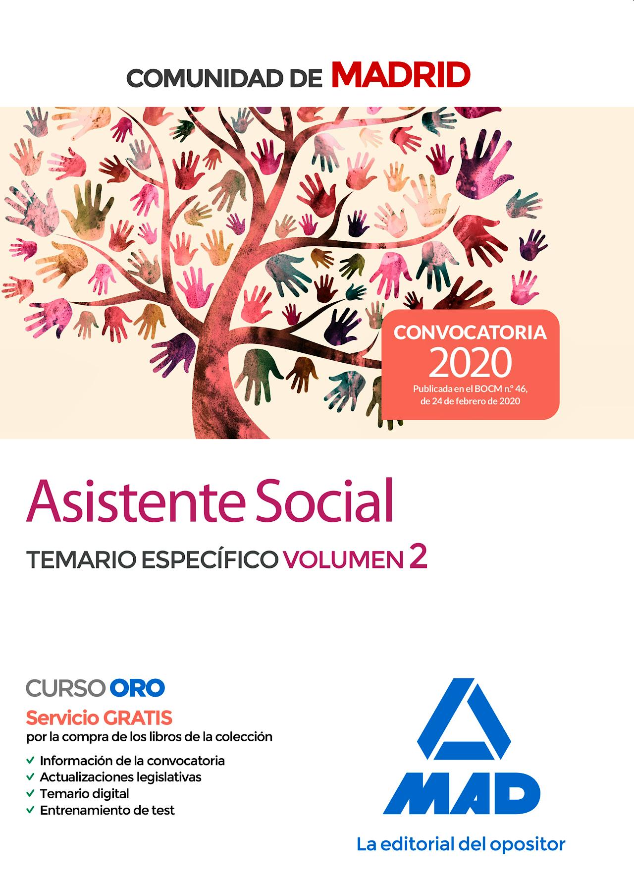 Portada del libro 9788414236505 Asistente Social Comunidad de Madrid. Temario Específico, Vol. 2