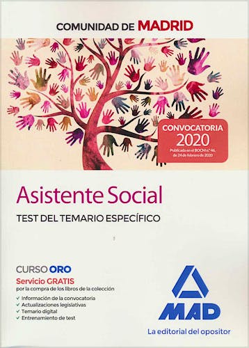 Portada del libro 9788414237304 Asistente Social Comunidad de Madrid. Test del Temario Específico