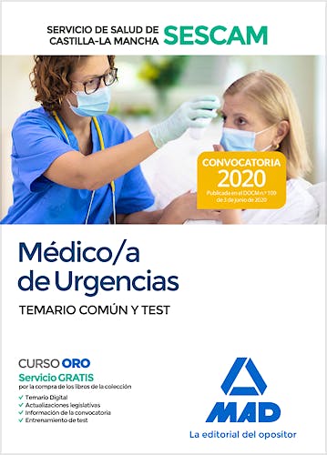 Portada del libro 9788414237533 Médico/a de Urgencias Servicio de Salud de Castilla-La Mancha (SESCAM). Temario Común y Test