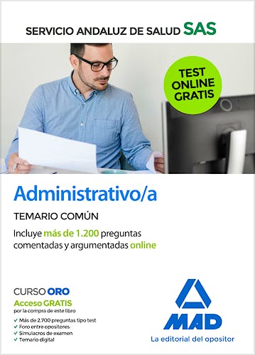 Portada del libro 9788414237786 Administrativo/a Servicio Andaluz de Salud (SAS). Temario Común