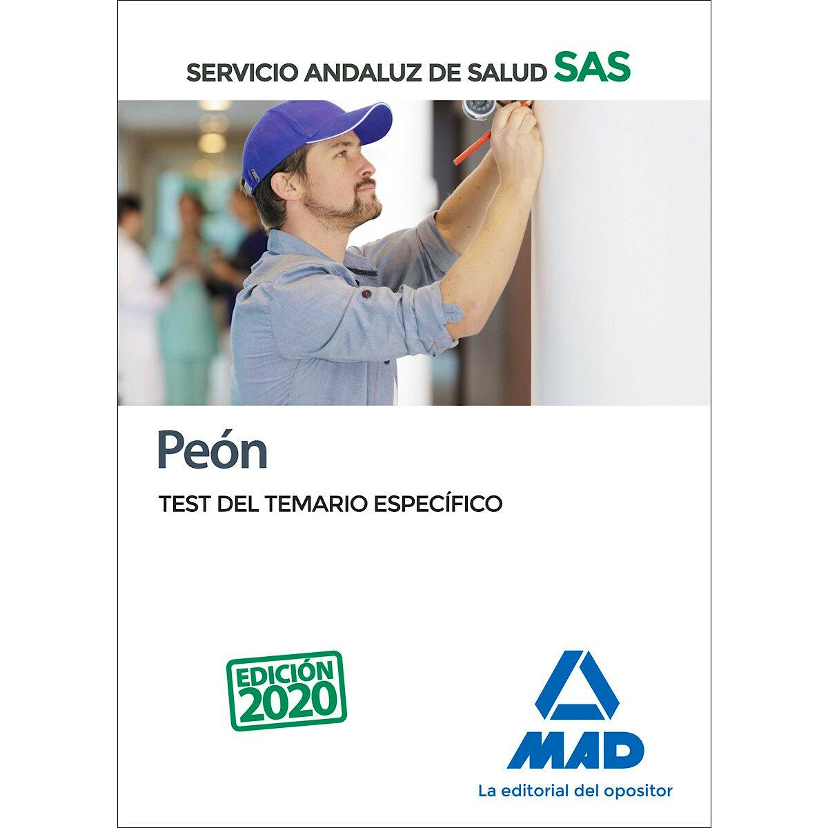 Portada del libro 9788414237908 Peón Servicio Andaluz de Salud (SAS). Test del Temario Específico