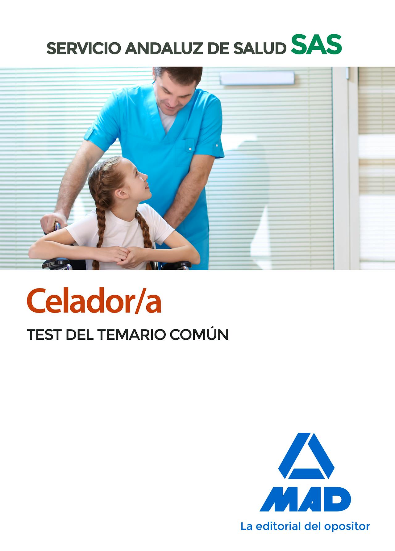 Portada del libro 9788414238141 Celador/a Servicio Andaluz de Salud (SAS). Test del Temario Común
