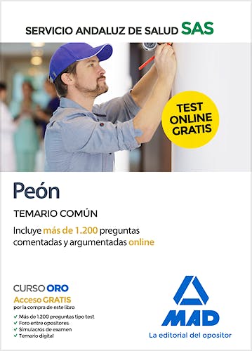 Portada del libro 9788414238240 Peón Servicio Andaluz de Salud (SAS). Temario Común