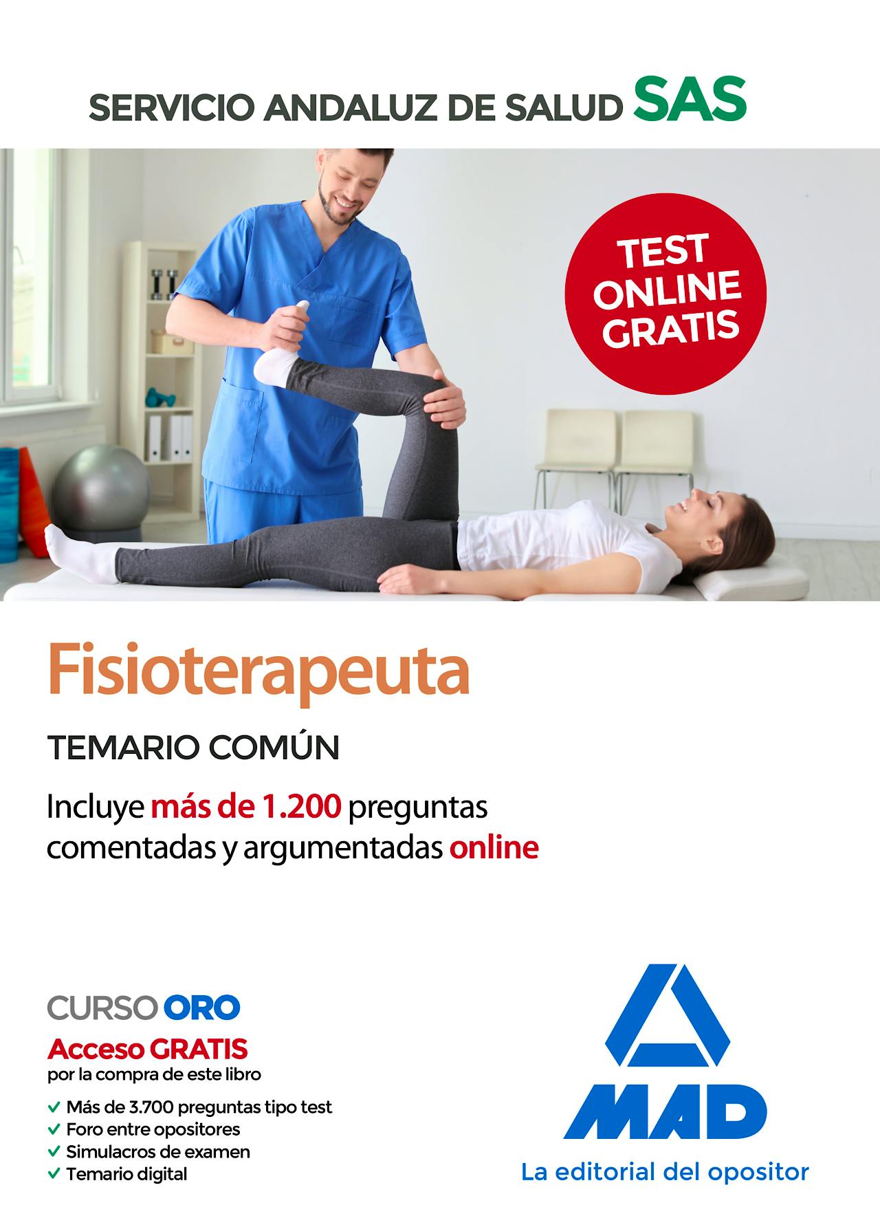 Portada del libro 9788414238349 Fisioterapeuta Servicio Andaluz de Salud (SAS). Temario Común
