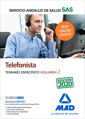 Portada del libro 9788414238585 Telefonista Servicio Andaluz de Salud (SAS). Temario Específico, Vol. 2