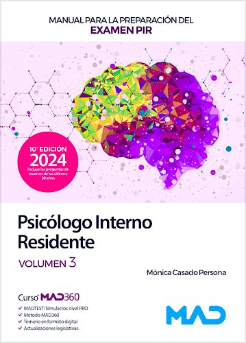 Portada del libro 9788414281666 Manual para la Preparación del Examen PIR Psicólogo Interno Residente. Ministerio de Sanidad. Volumen 3