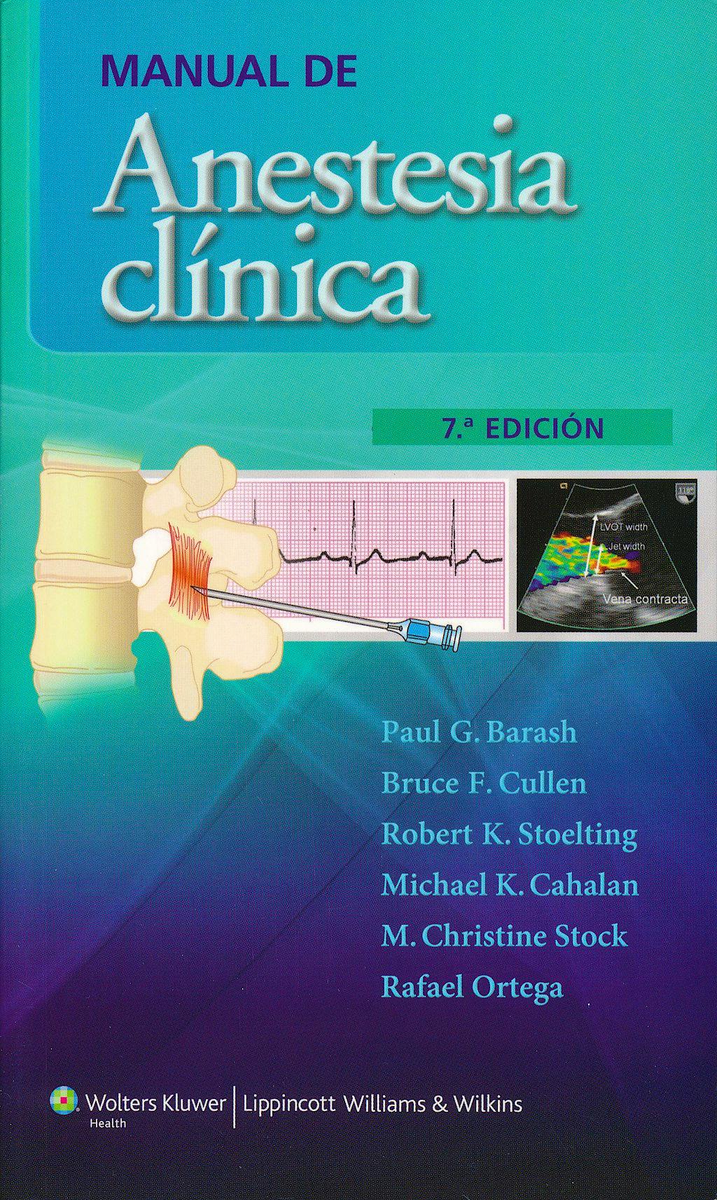 Portada del libro 9788415840770 Manual de Anestesia Clínica