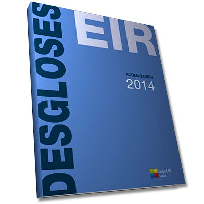 Portada del libro 9788415946939 Desgloses EIR Actualización 2014
