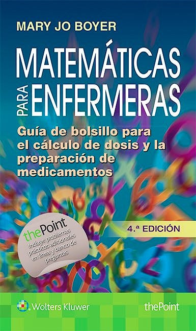 Portada del libro 9788416353897 Matemáticas para Enfermeras. Guía de Bolsillo para el Cálculo de Dosis y la Preparación de Medicamentos