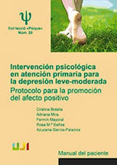 Portada del libro 9788416546541 Intervención Psicológica en Atención Primaria para la Depresión Leve-Moderada