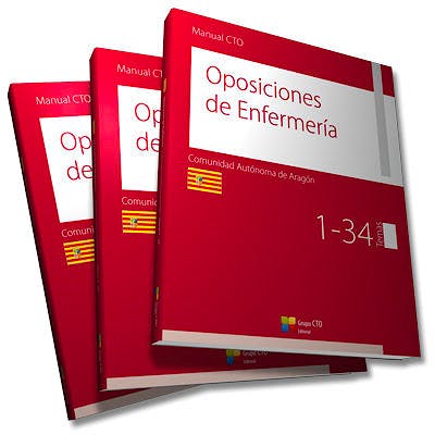 Portada del libro 9788416932900 Manual CTO Oposiciones de Enfermería Comunidad Autonóma de Aragón, 4 Vols.