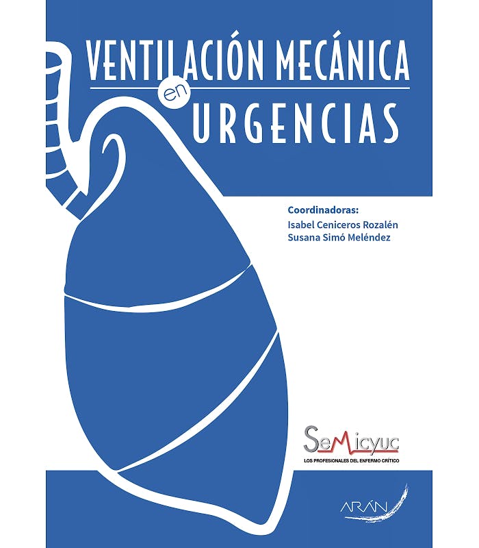 Portada del libro 9788417046859 Ventilación Mecánica en Urgencias