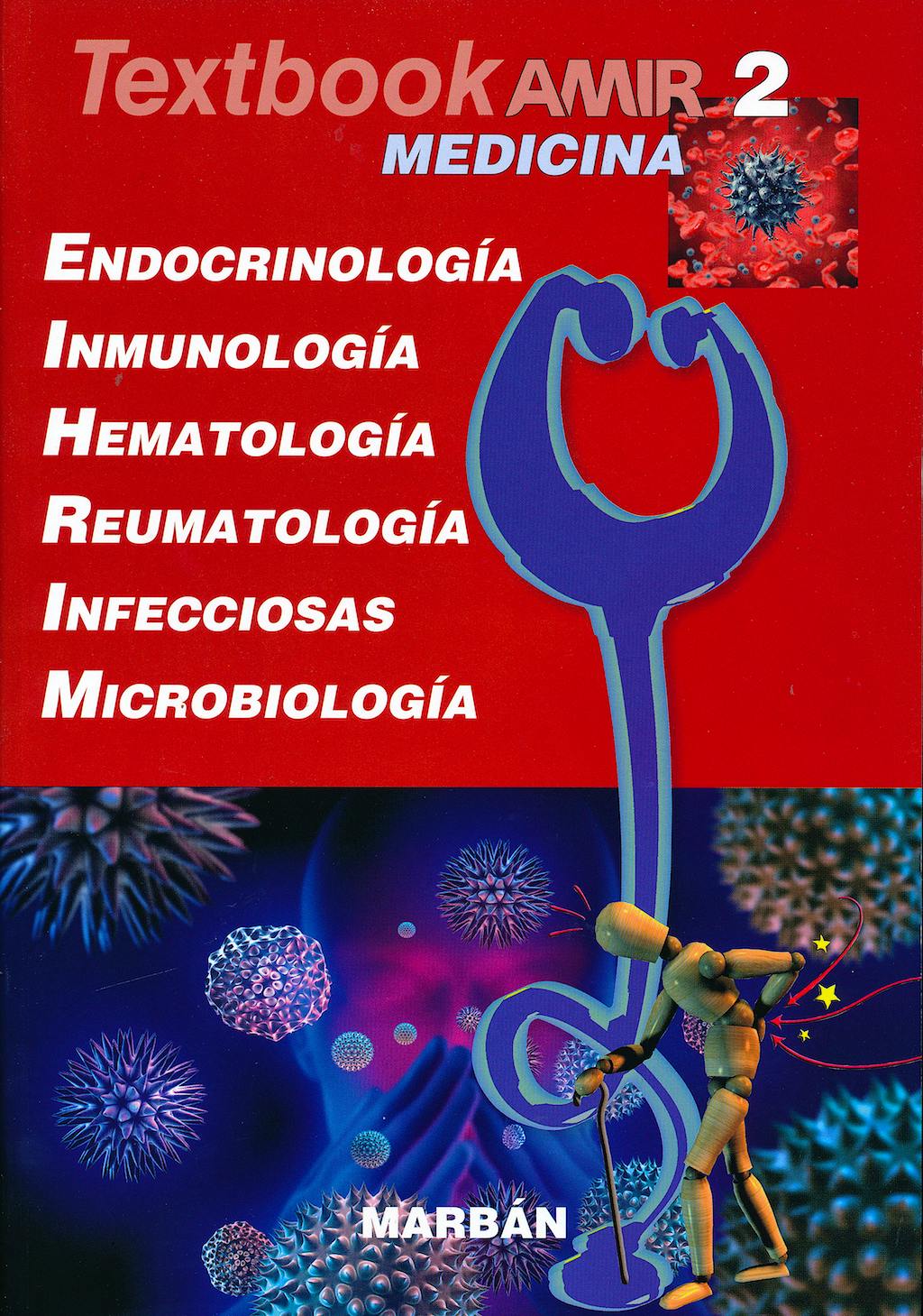 Portada del libro 9788417184261 Textbook AMIR Medicina, Vol. 2: Endocrinología, Inmunología, Hematología, Reumatología, Infecciosas y Microbiología