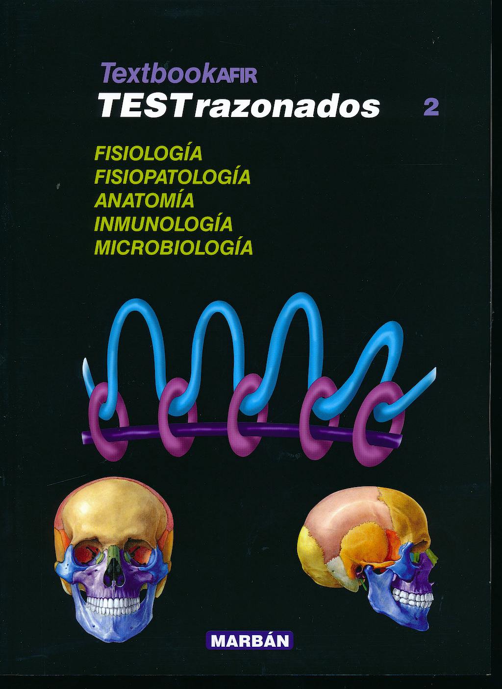 Portada del libro 9788417184438 Textbook AFIR Tests Razonados, Vol. 2: Fisiología, Fisiopatología, Anatomía, Inmunología y Microbiología