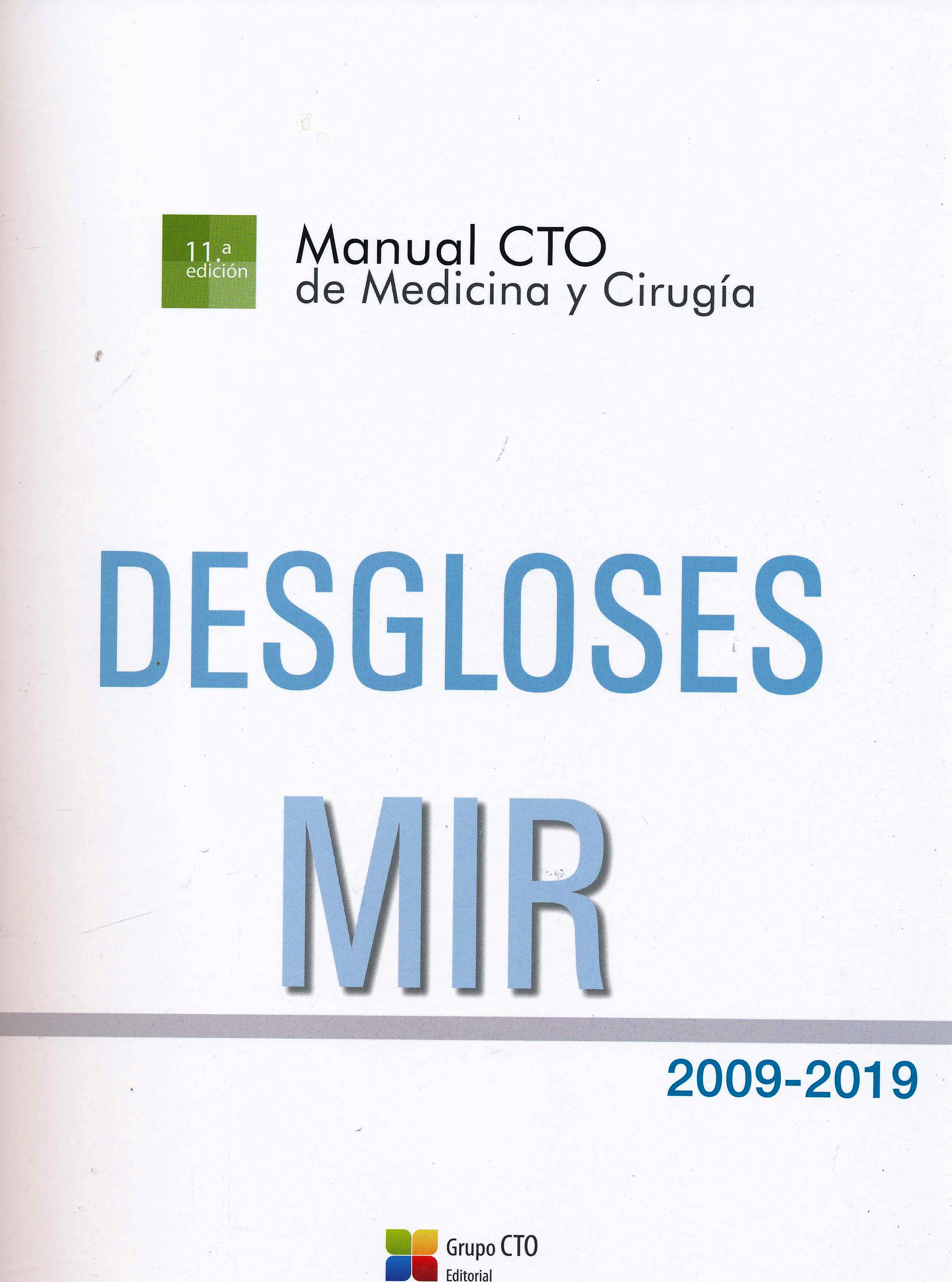 Portada del libro 9788417861810 Desgloses MIR 2009-2019