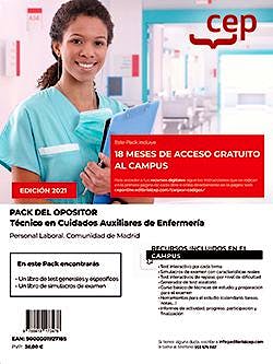 Portada del libro 9788419173478 Pack práctico. Técnico/a en Cuidados Auxiliares de Enfermería (Personal Laboral). Comunidad de Madrid