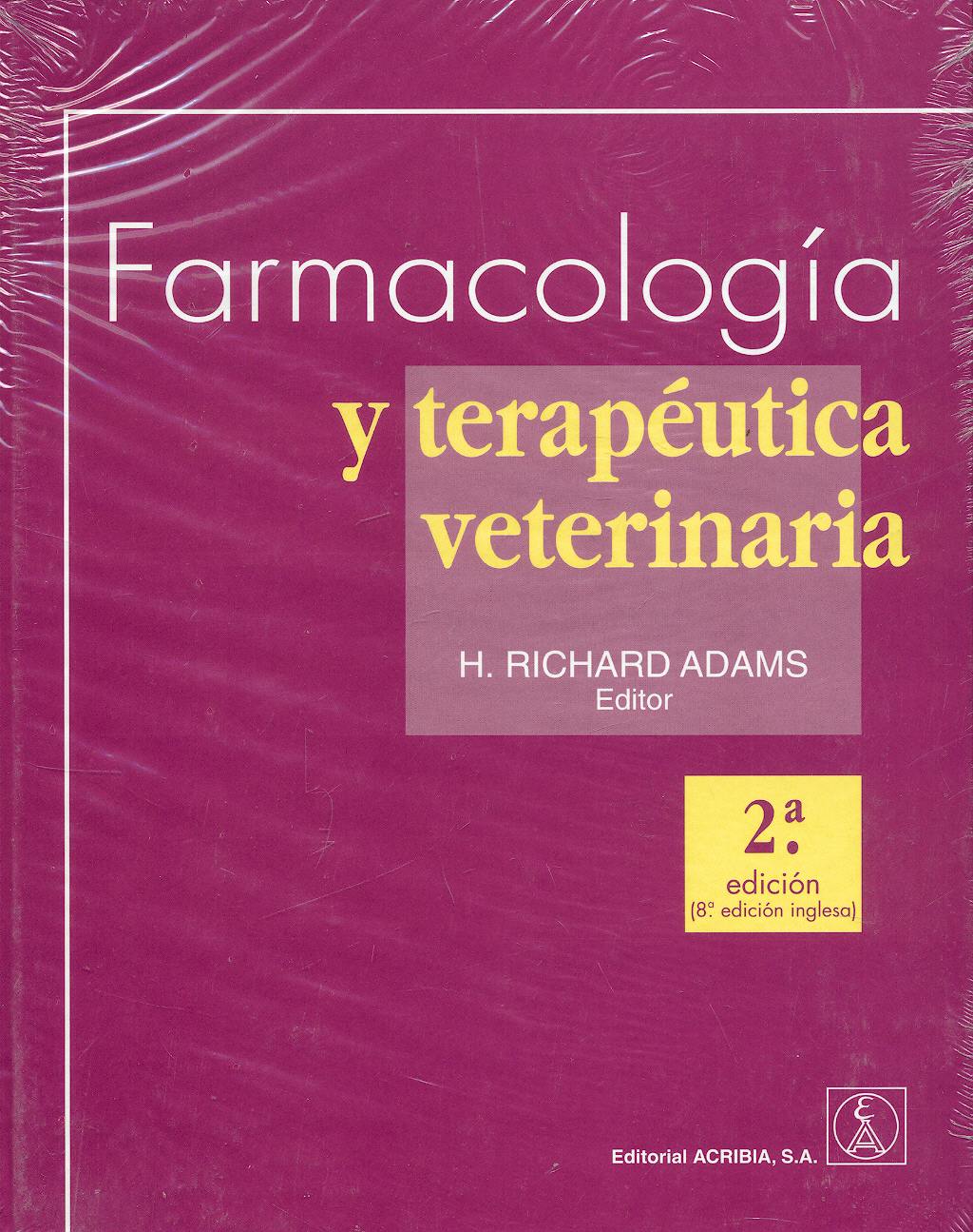 Portada del libro 9788420010007 Farmacología y Terapéutica Veterinaria