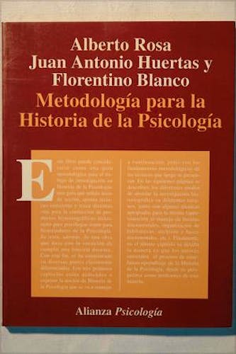 Portada del libro 9788420665429 Metodología para la Historia de la Psicología