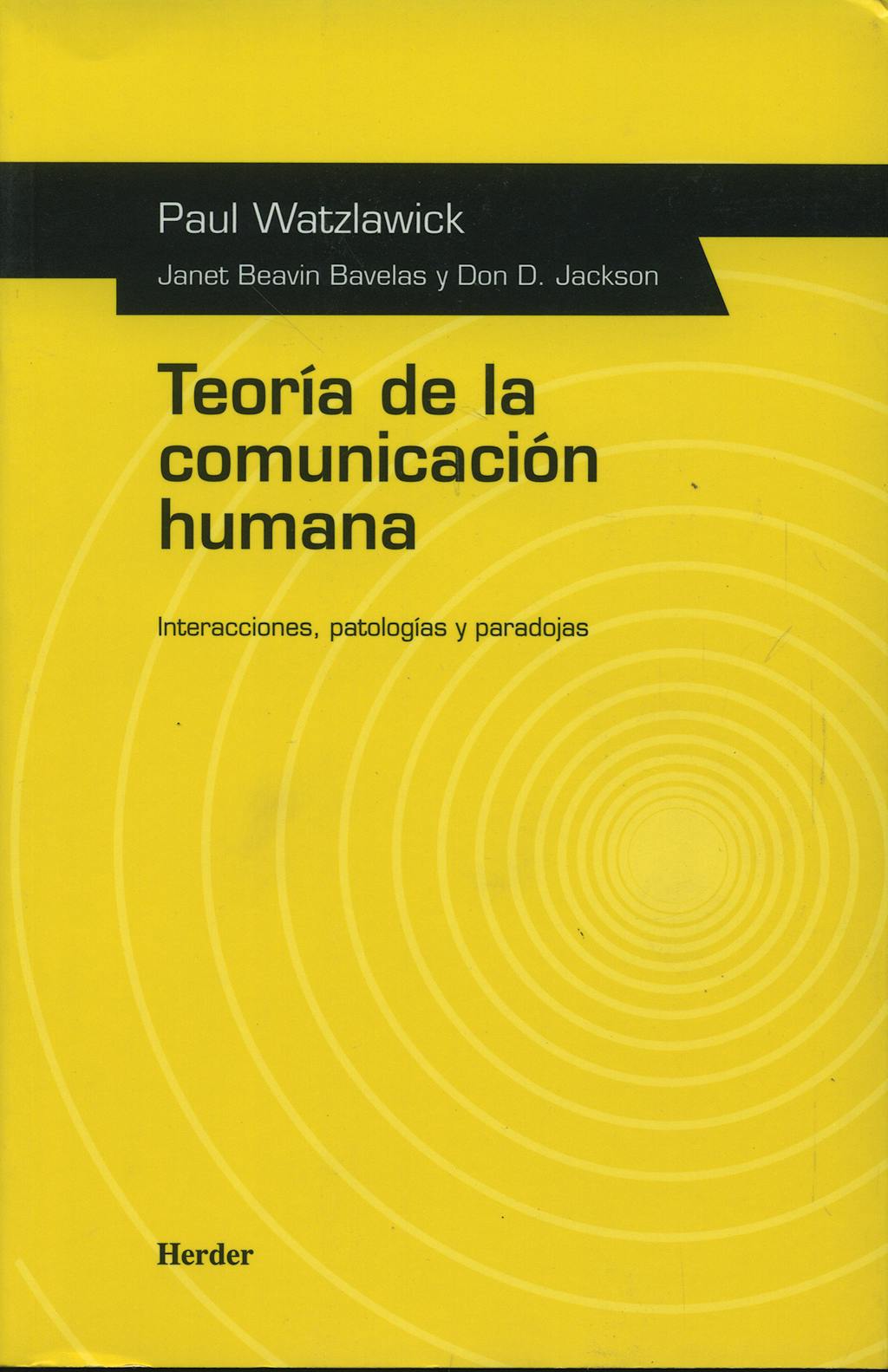 Portada del libro 9788425412059 Teoria de la Comunicacion Humana