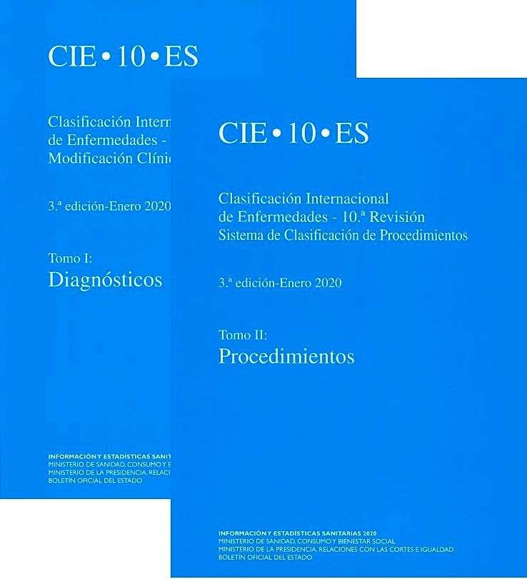 Portada del libro 9788434025929 CIE 10 ES Clasificación Internacional de Enfermedades 10ª Revisión, 2 Tomos