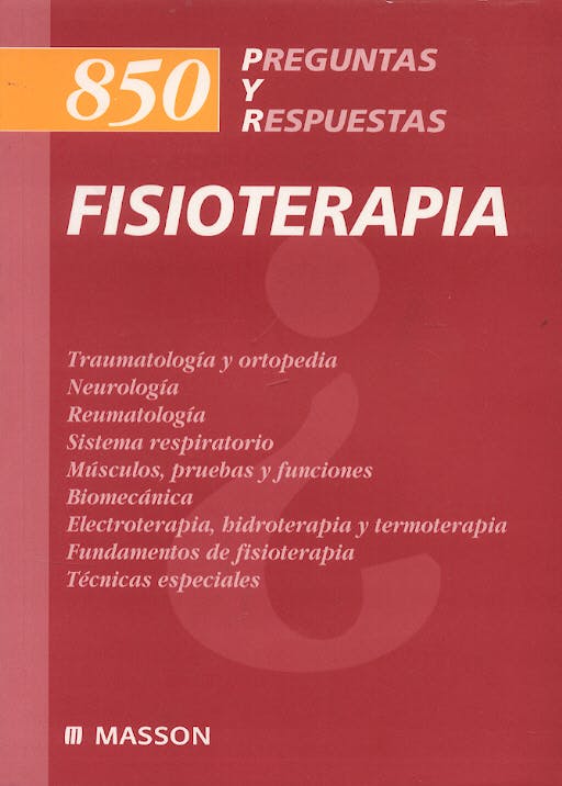 Portada del libro 9788445811832 850 Preguntas y Respuestas Fisioterapia