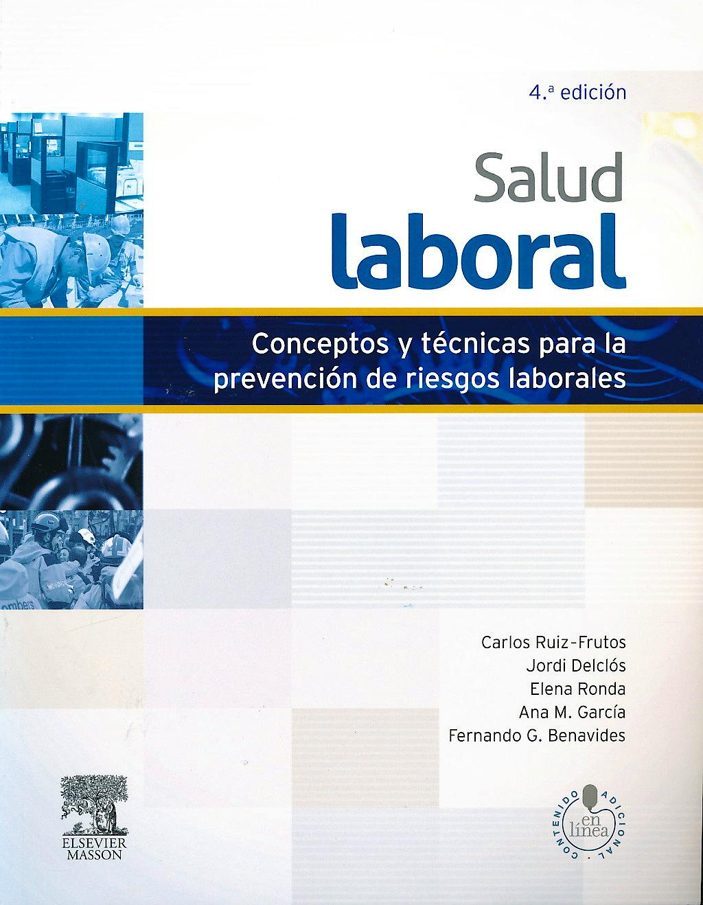 Portada del libro 9788445821466 Salud Laboral. Conceptos y Técnicas para la Prevención de Riesgos Laborales + Acceso Online